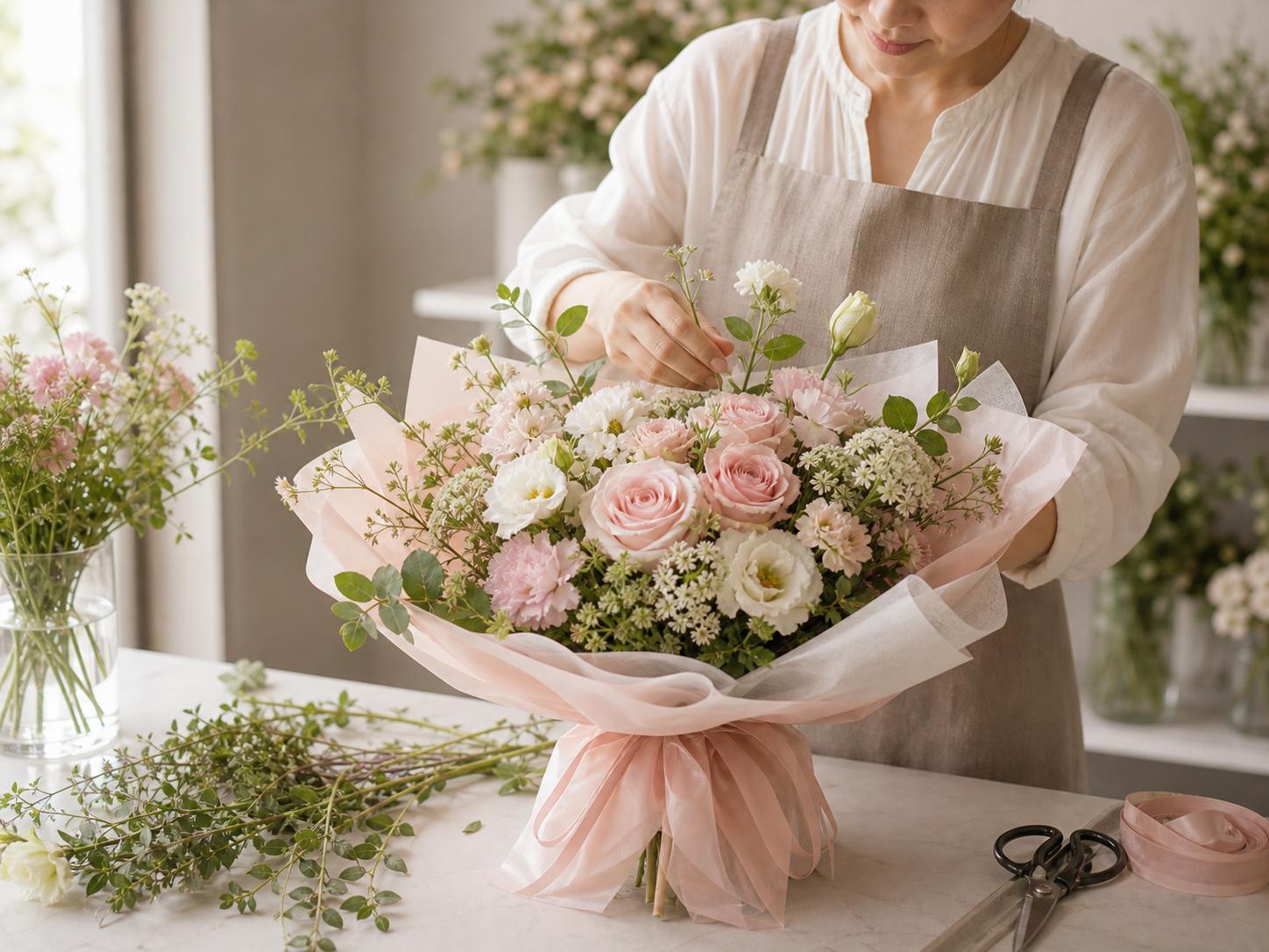 季節の花で仕立てたブーケ